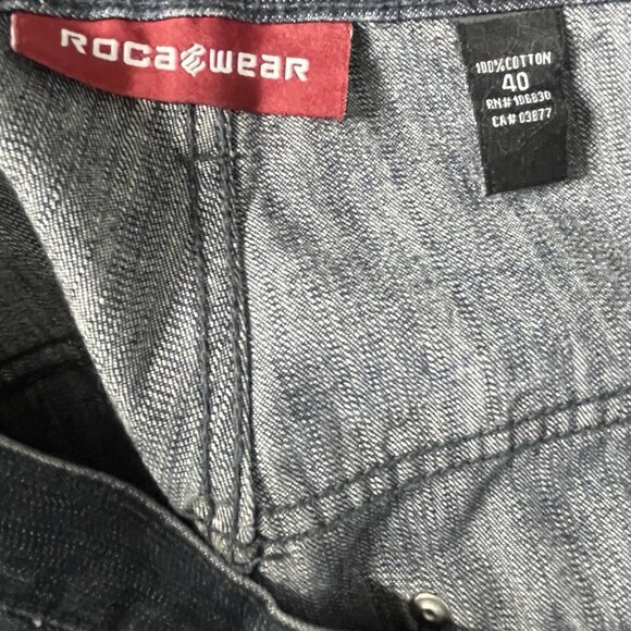 Rocawear Jeans Men 40 Straight Classic Fit Dark Blue Hip Hop Y2K 90s Vintage VTG - Picture 7 of 7